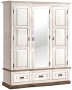 Schrank "Kilkis" Kiefer altweiß 35 - 207 x 167 x 56 cm (H x B x T)