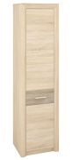 Schrank Mesquite 03, Farbe: Sonoma Eiche hell / Sonoma Eiche Trüffel, Türanschlag Links - Abmessungen: 199 x 54 x 40 cm (H x B x T), mit 1 Tür und 6 Fächern