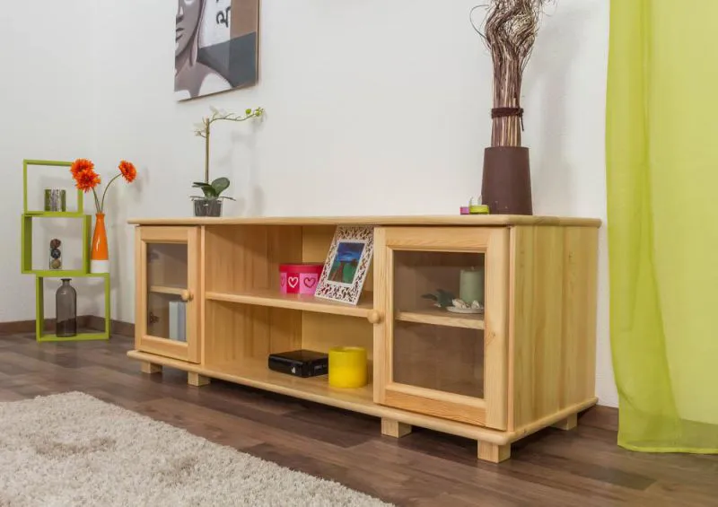TV-Schrank Landhausstil Massivholz Farbe: Natur 55x156x47 cm Abbildung