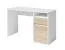 Heller Schreibtisch mit einer Schublade Agia 04, ein offenes Fach, Farbe: Weiß / Eiche Sonoma, eine Tür, Maße: 74 x 120 x 50 cm, modernes Design