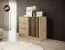 Kommode mit drei Schubladen Leeds 18, Farbe: Eiche Artisan - Abmessungen: 86 x 105 x 45 cm (H x B x T)