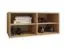 Schlichtes Schuhregal mit Garderobe Tödi 05, Farbe: Eiche - Abmessungen: 40 x 84 x 42 cm (H x B x T), mit vier Fächern und vier Haken