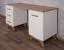 Schreibtisch Panduros 12, Farbe: Kiefer Weiß / Eiche Braun - Abmessungen: 79 x 140 x 52 cm (H x B x T)