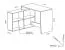 Weißer Schreibtisch Kasungu 17, mit 4 offenen Fächern, 77 x 112 x 101 cm, große Ablagefläche, L-förmiger Computertisch, spiegelverkehrt montierbar