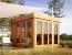 Gartenhaus 3,7 x 3,5 Meter (inkl. Dach) | Naturbelassen | Flachdach | 28 mm Blockbohlen Abbildung