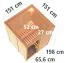 Sauna Sofia 03, 68 mm Wandstärke - 151 x 151 x 198 cm (B x T x H)