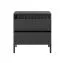 Nachtkommode Balta 14 | Farbe: Schwarz | zwei Schubladen | Push-to-open Funktion | Maße: 56 x 53,5 x 39,5 cm | ABS-Kantenschutz | für Schlafzimmer