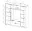 Kleiderschrank / Drehtürenschrank Jendouba 01 | Farbe: Kastanie / Anthrazit | zwei Spiegeltüren | zwei Schubladen | ABS-Kanten | Maße: 210 x 223 x 59 cm