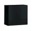 Schlichte Wohnwand Volleberg 50, Farbe: Schwarz - Abmessungen: 150 x 250 x 40 cm (H x B x T), mit blauer LED-Beleuchtung