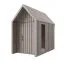 Steiner Shopping Gartenhütte im skandinavischen Style | 1 Fenster | Grau-Braun | Grundfläche: 4,64 m² | Satteldach | Außenmaße: 162,4 x 285,7 cm | Malmö 22 | Fichtenholz