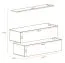 2er Set moderne TV-Unterschränke mit Wandregal Balestrand 340, Farbe: Eiche Wotan - Abmessungen: 110 x 130 x 40 cm (H x B x T), mit vier Fächern