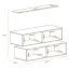2er Set moderne TV-Unterschränke mit Wandregal Balestrand 340, Farbe: Eiche Wotan - Abmessungen: 110 x 130 x 40 cm (H x B x T), mit vier Fächern
