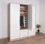 Drehtürenschrank / Kleiderschrank Hannut 07, Farbe: Weiß / Eiche - Abmessungen: 190 x 150 x 56 cm (H x B x T)