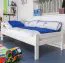Kinderbett 90 x 200 cm | Massivholz: Buche | Weiß Lackiert Abbildung