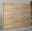 250 cm breiter Kleiderschrank mit 10 Fächern und 3 Türen | Farbe: Sonoma Eiche Abbildung