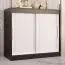 Neutrale Kommode Liskamm 51, Farbe: Schwarz matt / Weiß matt - Abmessungen: 100 x 100 x 45 cm (H x B x T), mit vier Fächern