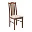 Gepolsterter Esszimmer Stuhl Twer mit Sitzpolster aus T-25 Schaum, Polsterung aus PES, Buchenholz in Nuss, Klassische Optik, Sitzhöhe von 47 cm