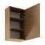 Küchenhängeschrank | 1 Drehtür | Farbe: Eiche Puccini | Soft-Close Funktion | 3 Fächer | 60 x 32 x 100 cm | hochwertig Verarbeitet | Türanschlag: Rechts