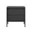 Nachtkommode Balta 14 | Farbe: Schwarz | zwei Schubladen | Push-to-open Funktion | Maße: 56 x 53,5 x 39,5 cm | ABS-Kantenschutz | für Schlafzimmer