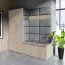 Moderner Drehtürenschrank mit zwei ausziehbare Kleiderstangen Zapopan 27, Maße: 185 x 90 x 40 cm, zwei Fächer, einfaches Design, hochwertige Verarbeitung