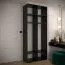 Kleiderschrank mit 6 Fächer Beskiden 04, Farbe: Schwarz - Abmessungen: 236,5 x 100 x 47 cm (H x B x T)