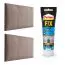 Polsterpaneele, 10er Set, Farbe: Braun, Bezug: Velour, Maße: 50 x 30 cm
