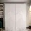 Kleiderschrank mit zwei Türen Beskiden 07, Farbe: Weiß - Abmessungen: 236,5 x 100 x 47 cm (H x B x T), mit zwei Kleiderstangen