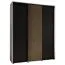 Kleiderschrank Tharo in Weiß/Eiche mit Schiebetüren, 235,2 x 200 x 45 cm, viel Stauraum, Metallgriffe in Schwarz, moderne Optik, Anti Staubbürsten