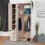 Kinderzimmer - Drehtürenschrank / Kleiderschrank Benjamin 19, Farbe: Buche / Creme - 236 x 126 x 56 cm (H x B x T)