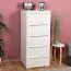 Kommode Siumu 17, Farbe: Beige / Beige Hochglanz - 135 x 60 x 45 cm (H x B x T)