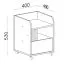 Rollcontainer Niel 10, Farbe: Eiche / Anthrazit - Abmessungen: 53 x 40 x 40 cm (H x B x T)