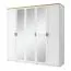 Drehtürenschrank / Kleiderschrank Dodoni 02, Farbe: Weiß / Eiche - Abmessungen: 216 x 226 x 59 cm (H x B x T)