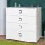 Elegante Kommode 06 in Weiß, 89 x 84 x 56 cm, hochwertig verarbeitet, besonders robust und stabil, langlebig, 4 Schubladen mit Soft Close System