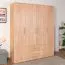 Drehtürenschrank / Kleiderschrank Sidonia 06, Farbe: Eiche Braun - 200 x 164 x 53 cm (H x B x T)