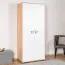 Drehtürenschrank / Kleiderschrank 12, Farbe: Buche / Weiß - 198 x 84 x 56 cm (H x B x T)