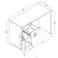 Jugendzimmer - Schreibtisch Garian 10, Farbe: Eiche / Weiß / Grau - Abmessungen: 82 x 120 x 50 cm (H x B x T)
