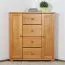 Kommode Kiefer massiv Vollholz Erlefarben Junco 176 – Abmessungen: 100 x 90 x 60 cm (H x B x T)