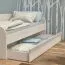 Bettkasten für Kinderbett / Jugendbett Peter 08, Farbe: Kiefer Weiß / Beige, Liegefläche: 80 x 190 cm