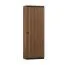Schrank Mojokerto 22, Farbe: Walnuss / Schwarz - Abmessungen: 194 x 70 x 39 cm (H x B x T)