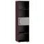 Regal Tabubil 16, Farbe: Wenge / Grau - Abmessungen: 145 x 41 x 41 cm (H x B x T)