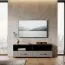 TV-Unterschrank Tabubil 09, Farbe: Wenge / Grau - Abmessungen: 48 x 135 x 48 cm (H x B x T)