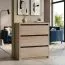 Kommode Popondetta 06, Farbe: Sonoma Eiche - Abmessungen: 88 x 95 x 38 cm (H x B x T)
