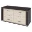 Kommode Aitape 08, Farbe: Sonoma Eiche dunkel / Sonoma Eiche hell - Abmessungen: 61 x 130 x 40 cm (H x B x T)