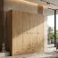 Drehtürenschrank / Kleiderschrank Vanimo 25, Farbe: Eiche - Abmessungen: 202 x 200 x 54 cm (H x B x T)