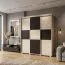 Schiebetürenschrank / Kleiderschrank Rabaul 37, Farbe: Sonoma Eiche hell / Sonoma Eiche dunkel - Abmessungen: 210 x 190 x 60 cm (H x B x T)