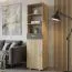 Schrank Ciomas 29, Farbe: Sonoma Eiche / Grau - Abmessungen: 190 x 50 x 40 cm (H x B x T)