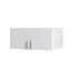 Aufsatz für Drehtürenschrank / Kleiderschrank Messini 02 / 03, Farbe: Weiß / Weiß Hochglanz - Abmessungen: 40 x 92 x 54 cm (H x B x T)