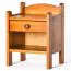 Nachtkommode Kiefer massiv Vollholz Eichefarben Junco 132 - Abmessung: 45 x 34 x 29 cm (H x B x T)