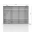 Drehtürenschrank / Kleiderschrank mit Rahmen Siumu 26, Farbe: Weiß / Weiß Hochglanz - 226 x 322 x 60 cm (H x B x T)