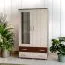Vitrine Cikupa 23, Farbe: Nuss / Ulme - Abmessungen: 160 x 90 x 40 cm (H x B x T)